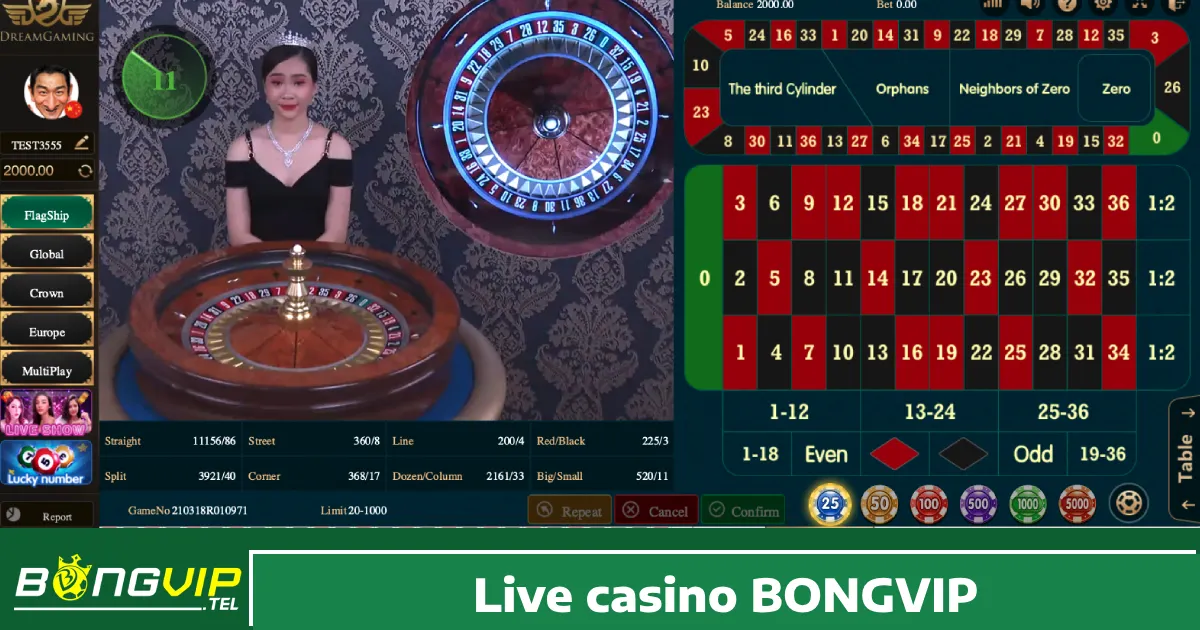 Hướng dẫn tham gia Live Casino Bongvip